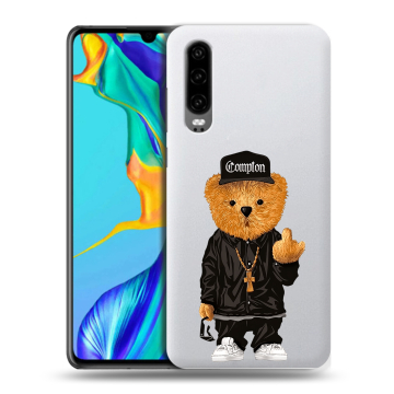 Силиконовый чехол на Huawei P30 с принтом Мишка