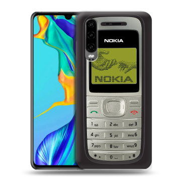 Силиконовый чехол на Huawei P30 с принтом Ретро Нокия