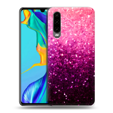 Силиконовый чехол на Huawei P30 с принтом Блестки