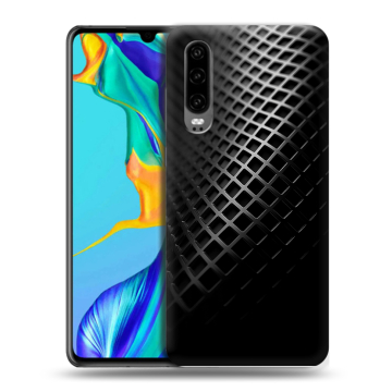 Силиконовый чехол на Huawei P30 с принтом Текстура металла Силиконовый чехол на Huawei P30 с принтом Текстура металла
