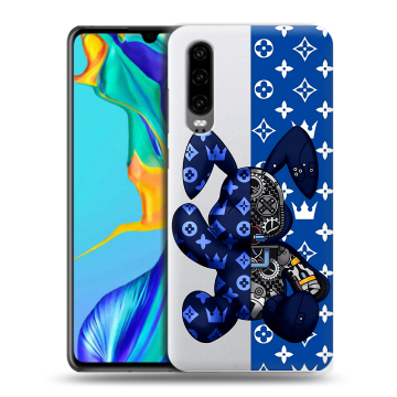 Силиконовый чехол на Huawei P30 с принтом Луи робот