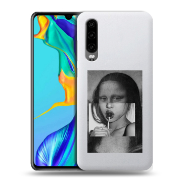Силиконовый чехол на Huawei P30 с принтом Мона Лиза
