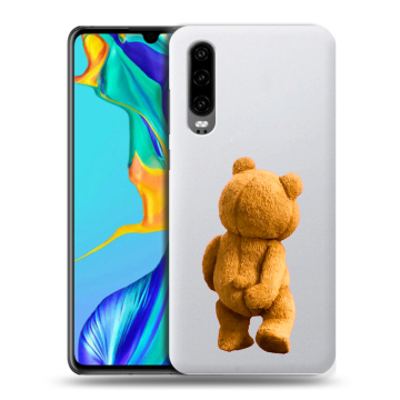 Силиконовый чехол на Huawei P30 с принтом Медведь