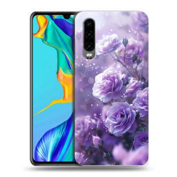 Силиконовый чехол на Huawei P30 с принтом Розы цветы