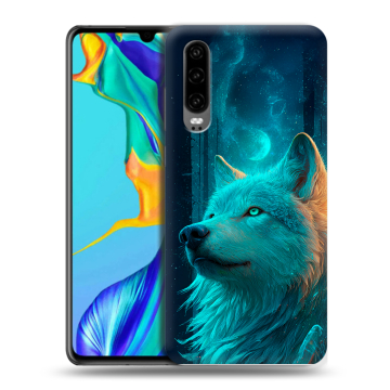 Силиконовый чехол на Huawei P30 с принтом бабочки саккура