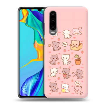 Силиконовый чехол на Huawei P30 с принтом Hello Kitty Хелоу Кити