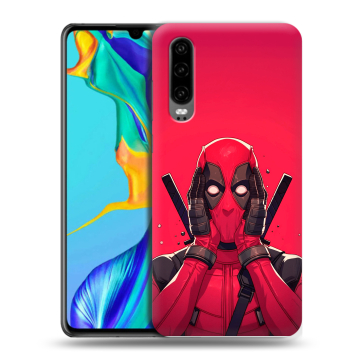 Силиконовый чехол на Huawei P30 с принтом Дедпул Deadpool