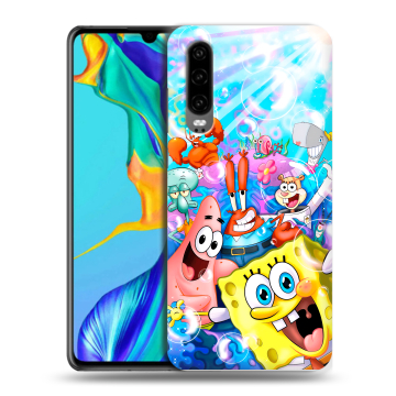 Силиконовый чехол на Huawei P30 с принтом спанчбоб спанч боб Силиконовый чехол на Huawei P30 с принтом спанчбоб спанч боб