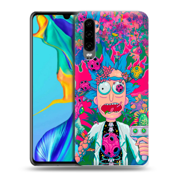 Силиконовый чехол на Huawei P30 с принтом Рик и Морти Rick Morty