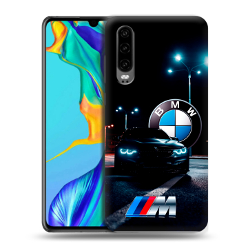 Силиконовый чехол на Huawei P30 с принтом БМВ BMW