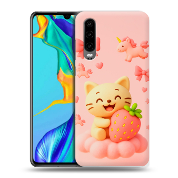 Силиконовый чехол на Huawei P30 с принтом для девочек