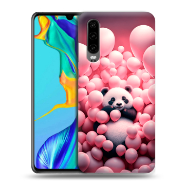 Силиконовый чехол на Huawei P30 с принтом Панда