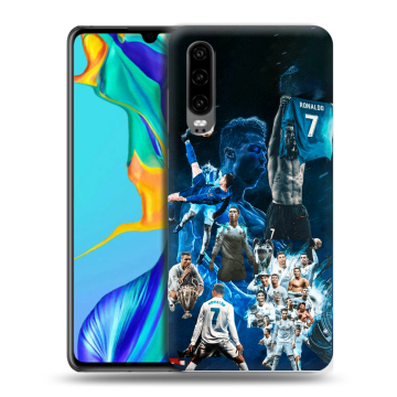 Силиконовый чехол на Huawei P30 с принтом Реал Роналдо