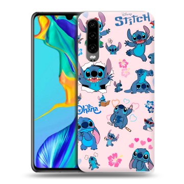 Силиконовый чехол на Huawei P30 с принтом Лило и Стич Силиконовый чехол на Huawei P30 с принтом Лило и Стич