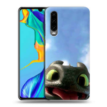 Силиконовый чехол на Huawei P30 с принтом Как приручить дракона