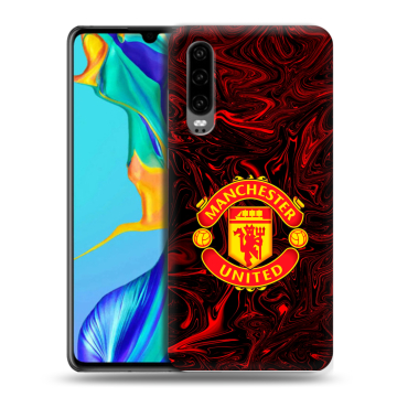Силиконовый чехол на Huawei P30 с принтом Manchester United Силиконовый чехол на Huawei P30 с принтом Manchester United
