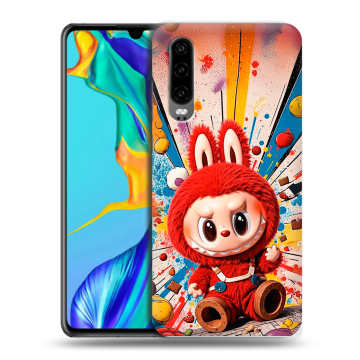 Силиконовый чехол на Huawei P30 с принтом Labubu Лабубу