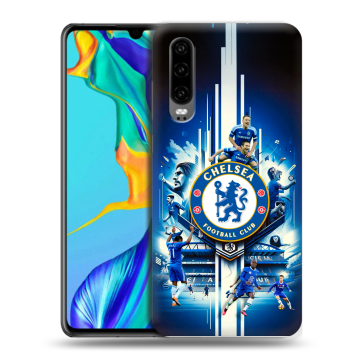 Силиконовый чехол на Huawei P30 с принтом Chelsea Челси Силиконовый чехол на Huawei P30 с принтом Chelsea Челси