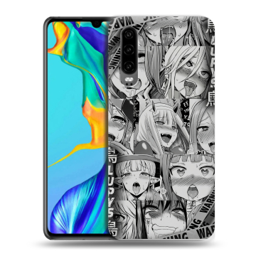 Силиконовый чехол на Huawei P30 с принтом Ahegao Ахегао Аниме Силиконовый чехол на Huawei P30 с принтом Ahegao Ахегао Аниме