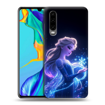 Силиконовый чехол на Huawei P30 с принтом Холодное сердце Frozen
