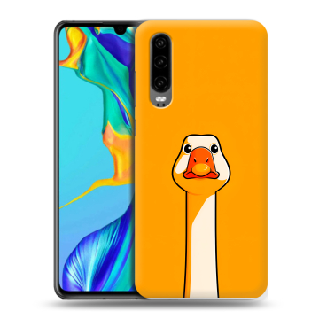 Силиконовый чехол на Huawei P30 с принтом Смешная утка Силиконовый чехол на Huawei P30 с принтом Смешная утка
