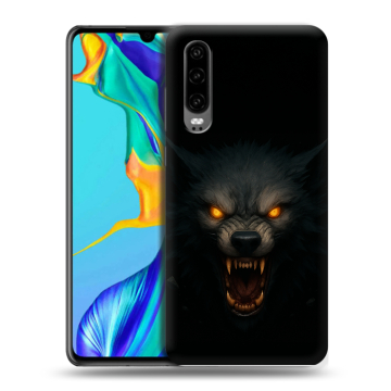 Силиконовый чехол на Huawei P30 с принтом Волк Силиконовый чехол на Huawei P30 с принтом Волк