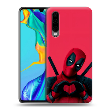 Силиконовый чехол на Huawei P30 с принтом Дедпул Deadpool
