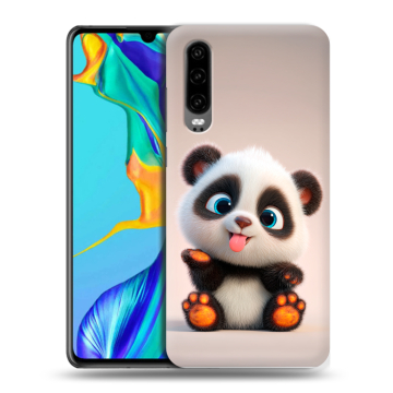 Силиконовый чехол на Huawei P30 с принтом милая панда