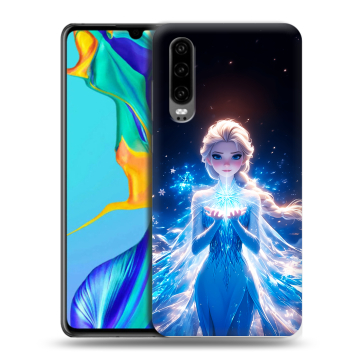 Силиконовый чехол на Huawei P30 с принтом Холодное сердце Frozen