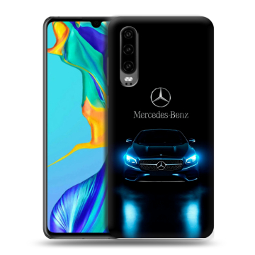 Силиконовый чехол на Huawei P30 с принтом Mercedes Мерседес