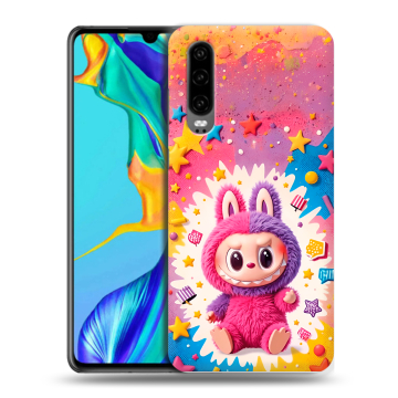 Силиконовый чехол на Huawei P30 с принтом Labubu Лабубу