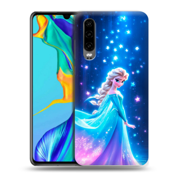 Силиконовый чехол на Huawei P30 с принтом Холодное сердце Frozen