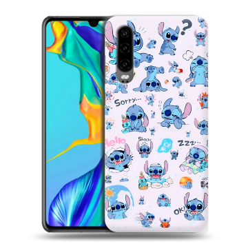 Силиконовый чехол на Huawei P30 с принтом Лило и Стич