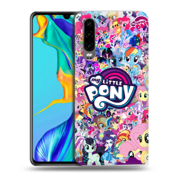 Силиконовый чехол на Huawei P30 с принтом My little pony Дружба чудо