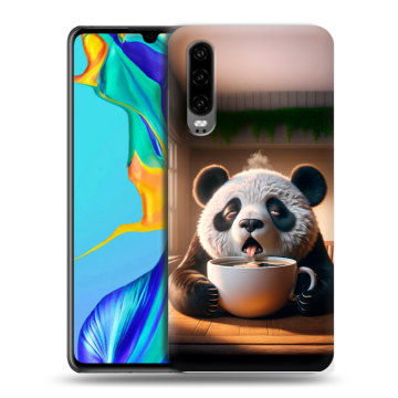 Силиконовый чехол на Huawei P30 с принтом смешная панда Силиконовый чехол на Huawei P30 с принтом смешная панда
