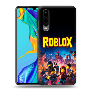 Силиконовый чехол на Huawei P30 с принтом Roblox Роблокс