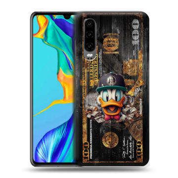 Силиконовый чехол на Huawei P30 с принтом Дональд Дак Доллар
