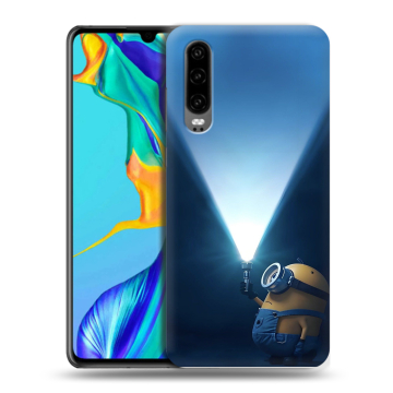 Силиконовый чехол на Huawei P30 с принтом Миньоны