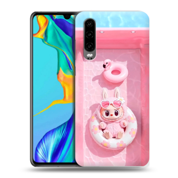 Силиконовый чехол на Huawei P30 с принтом Labubu Лабубу