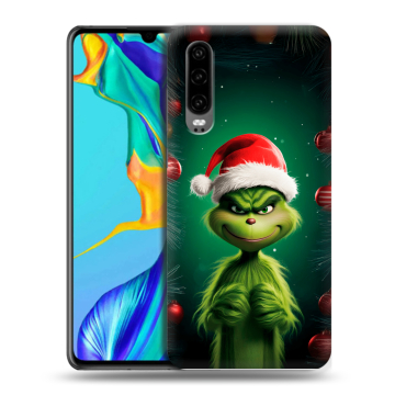 Силиконовый чехол на Huawei P30 с принтом Гринч Новый год Рождество Силиконовый чехол на Huawei P30 с принтом Гринч Новый год Рождество