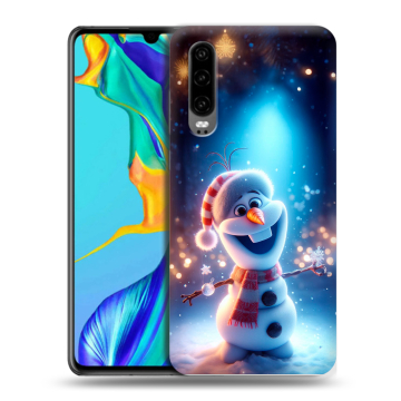 Силиконовый чехол на Huawei P30 с принтом Новый год Силиконовый чехол на Huawei P30 с принтом Новый год