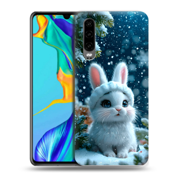Силиконовый чехол на Huawei P30 с принтом Новый год Силиконовый чехол на Huawei P30 с принтом Новый год