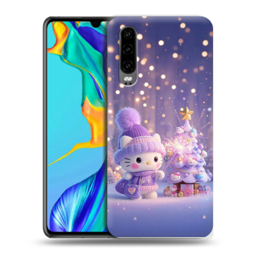 Силиконовый чехол на Huawei P30 с принтом Новый год Силиконовый чехол на Huawei P30 с принтом Новый год