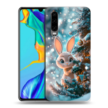 Силиконовый чехол на Huawei P30 с принтом Новый год Силиконовый чехол на Huawei P30 с принтом Новый год