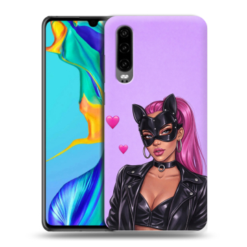 Силиконовый чехол на Huawei P30 с принтом женский Силиконовый чехол на Huawei P30 с принтом женский