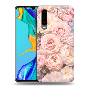Силиконовый чехол на Huawei P30 с принтом женский