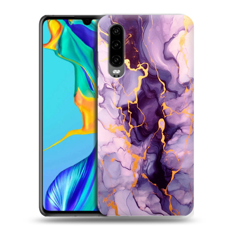 Силиконовый чехол на Huawei P30 с принтом Мрамор Силиконовый чехол на Huawei P30 с принтом Мрамор