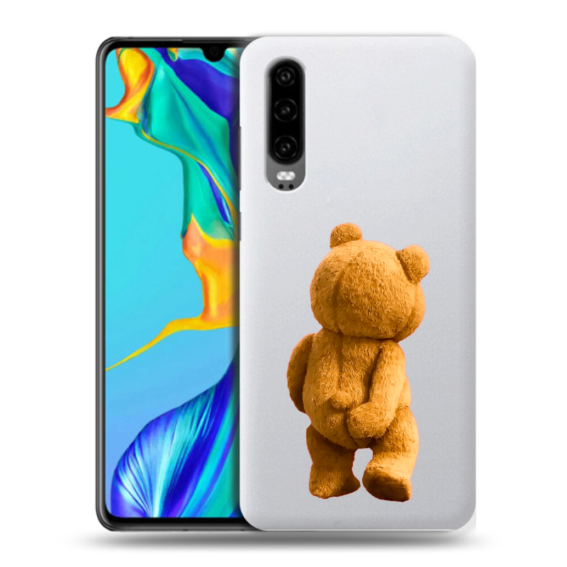 Силиконовый чехол на Huawei P30 с принтом Медведь Силиконовый чехол на Huawei P30 с принтом Медведь