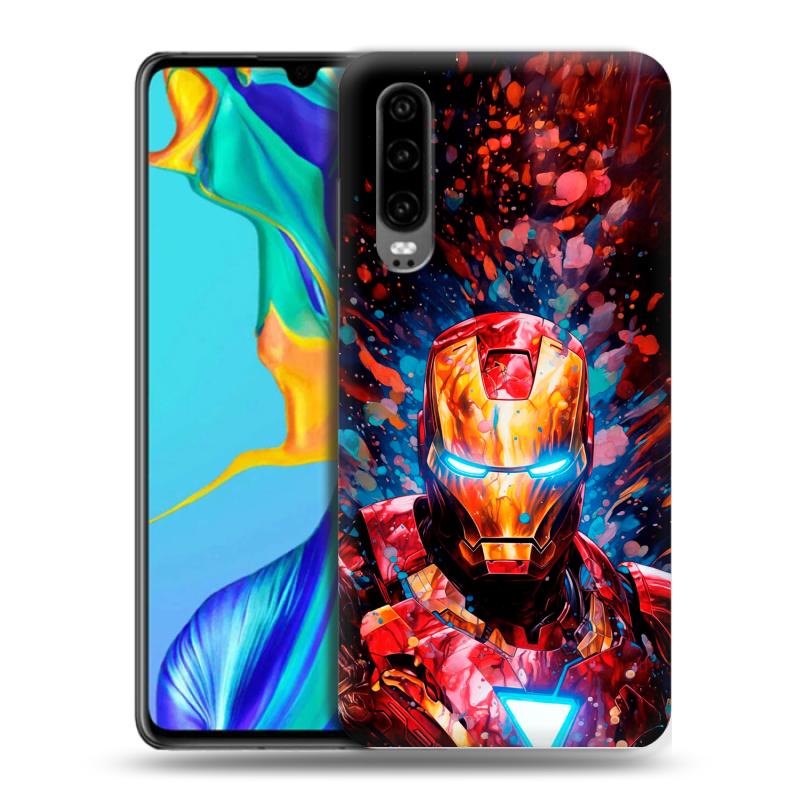 Пластиковый чехол на Huawei P30 с принтом Железный человек Ironman Пластиковый чехол на Huawei P30 с принтом Железный человек Ironman