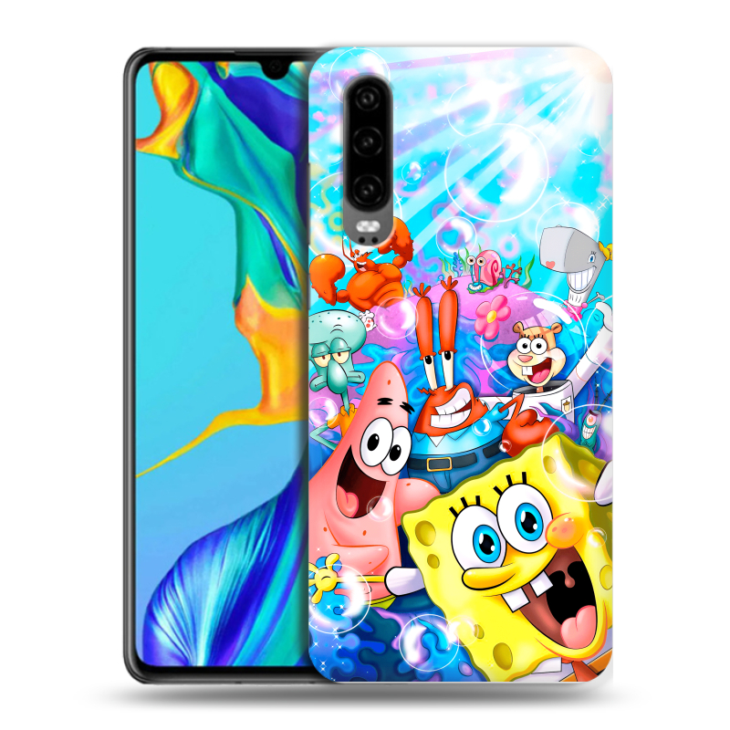 Силиконовый чехол на Huawei P30 с принтом спанчбоб спанч боб Силиконовый чехол на Huawei P30 с принтом спанчбоб спанч боб